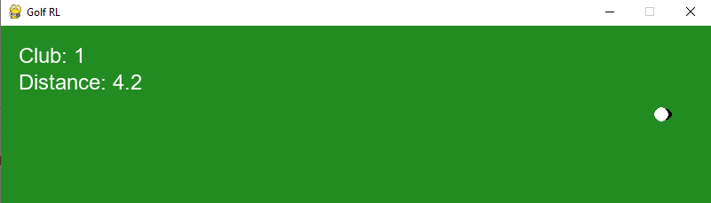 Golf RL environment visualization